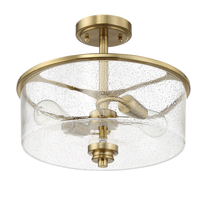 Craftmade 50552-SB Two Light Convertible Semi Flush, Satin Brass