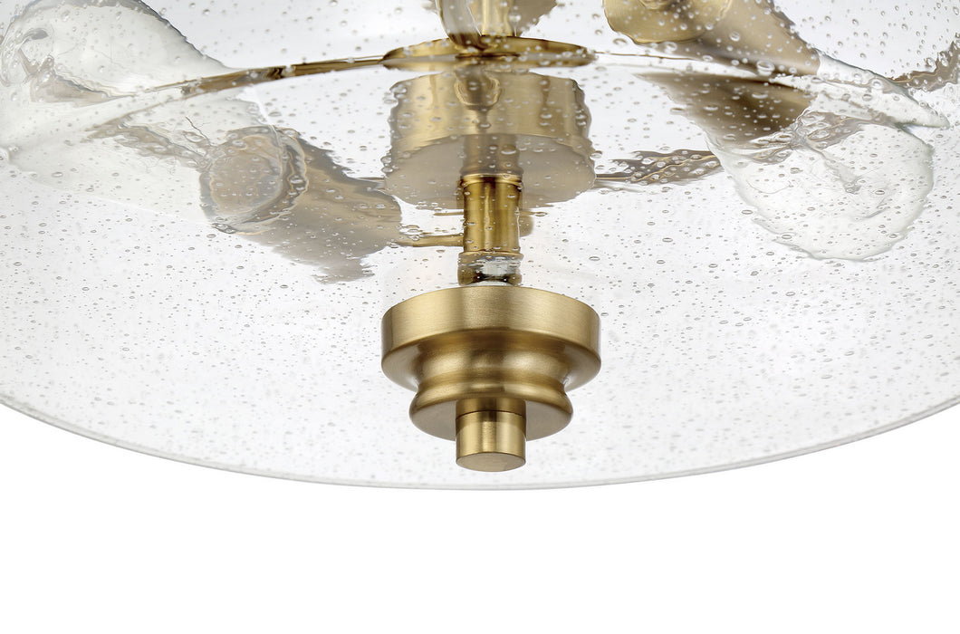 Craftmade 50552-SB Two Light Convertible Semi Flush, Satin Brass
