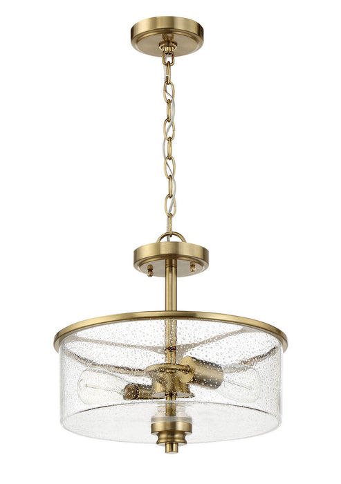 Craftmade 50552-SB Two Light Convertible Semi Flush, Satin Brass