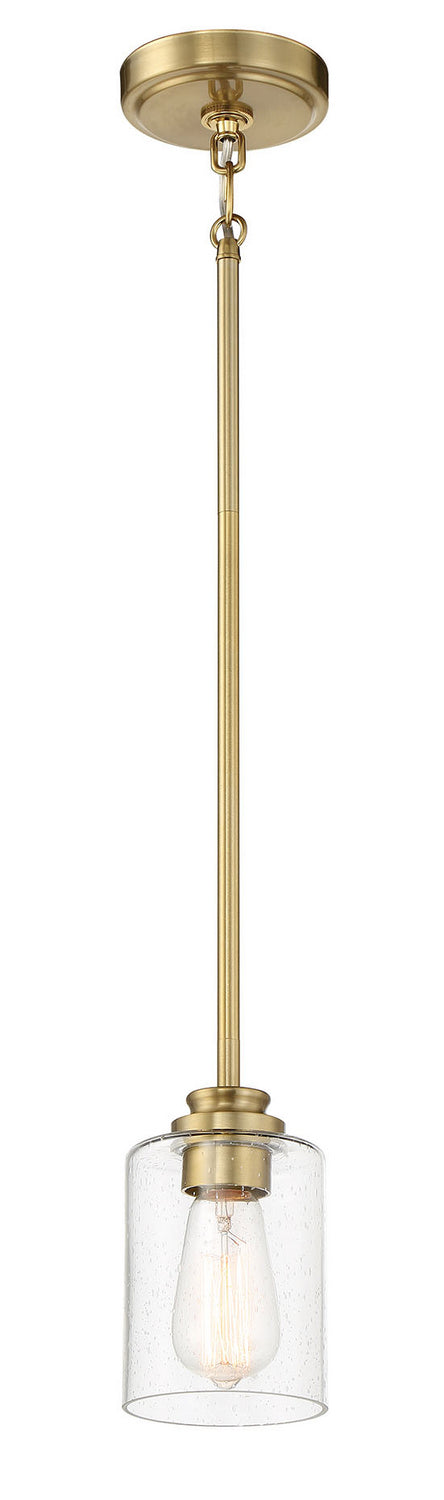 Craftmade 50591-SB One Light Mini Pendant, Satin Brass