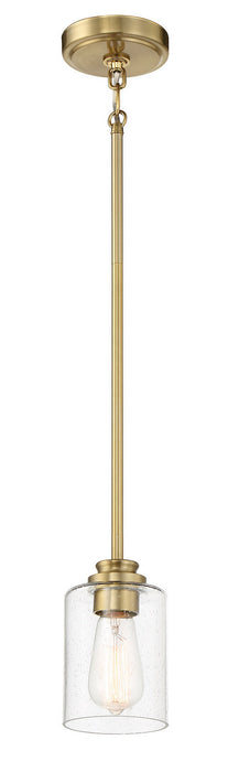 Craftmade 50591-SB One Light Mini Pendant, Satin Brass