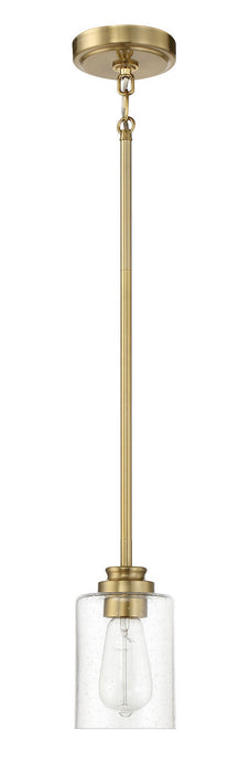 Craftmade 50591-SB One Light Mini Pendant, Satin Brass