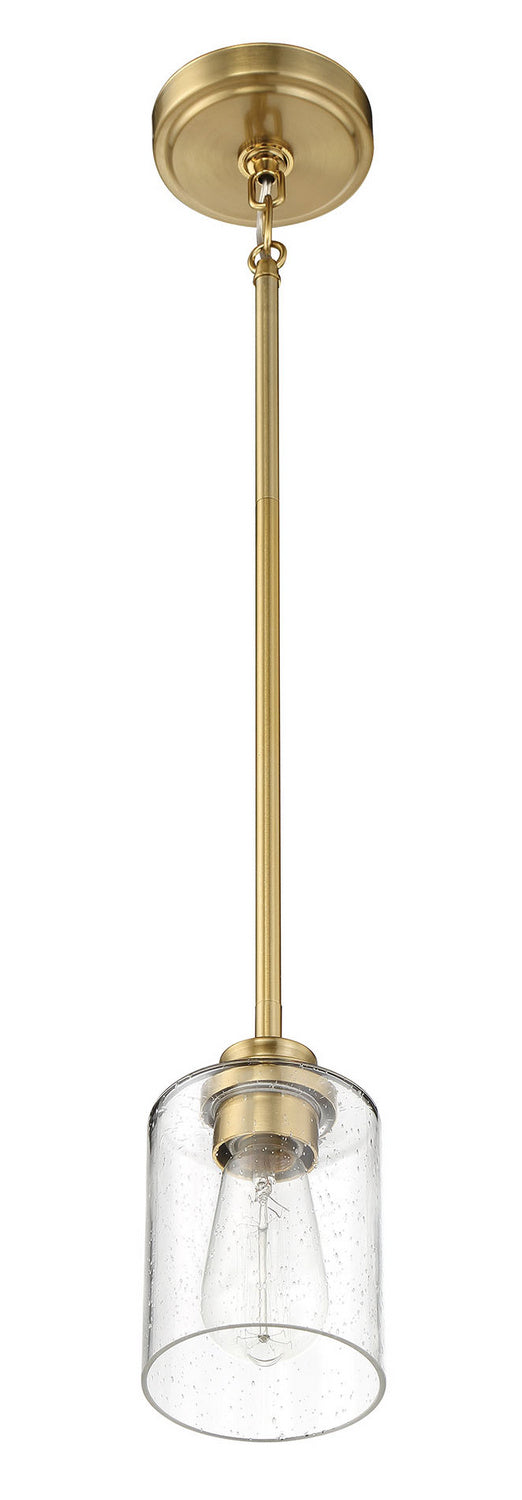 Craftmade 50591-SB One Light Mini Pendant, Satin Brass