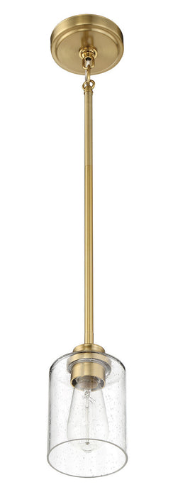 Craftmade 50591-SB One Light Mini Pendant, Satin Brass