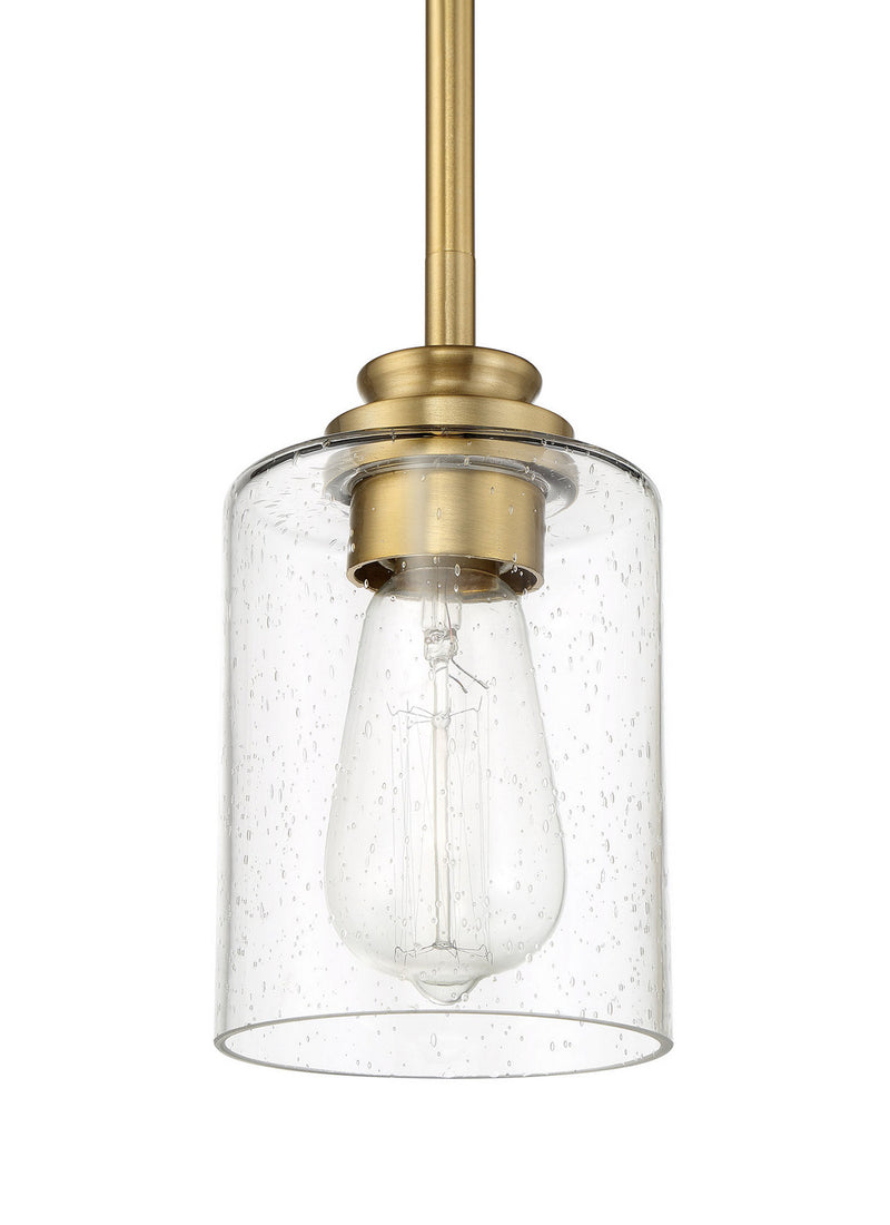 Craftmade 50591-SB One Light Mini Pendant, Satin Brass