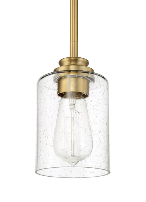Craftmade 50591-SB One Light Mini Pendant, Satin Brass