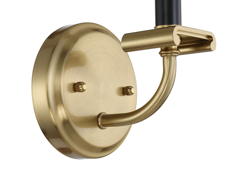 Craftmade 54861-FBSB One Light Wall Sconce, Flat Black/Satin Brass