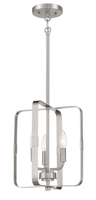 Craftmade 56033-BNK Three Light Foyer Pendant, Brushed Polished Nickel