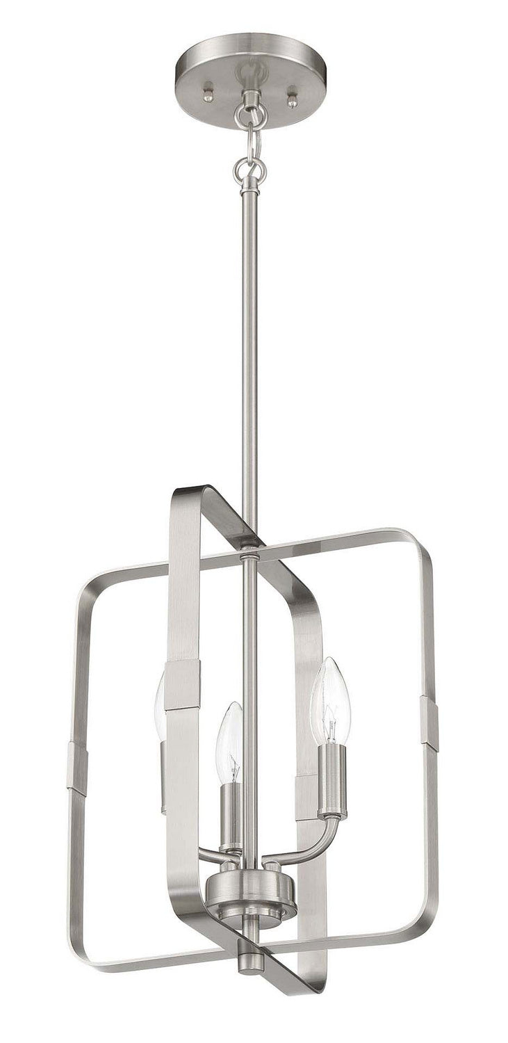 Craftmade 56033-BNK Three Light Foyer Pendant, Brushed Polished Nickel