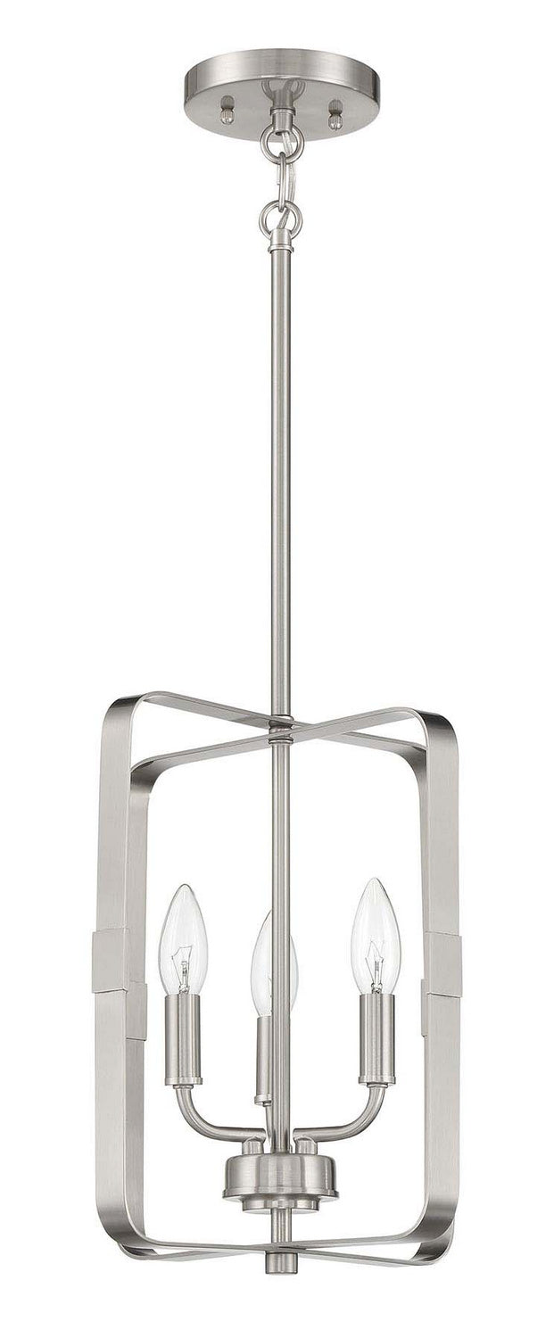 Craftmade 56033-BNK Three Light Foyer Pendant, Brushed Polished Nickel