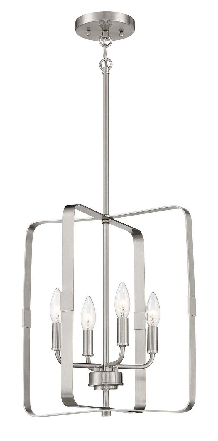 Craftmade 56034-BNK Four Light Foyer Pendant, Brushed Polished Nickel