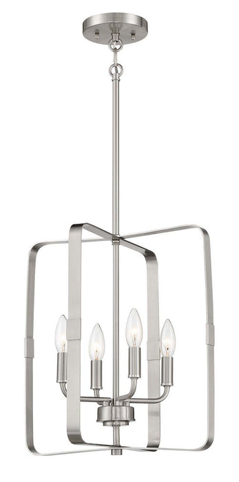 Craftmade 56034-BNK Four Light Foyer Pendant, Brushed Polished Nickel