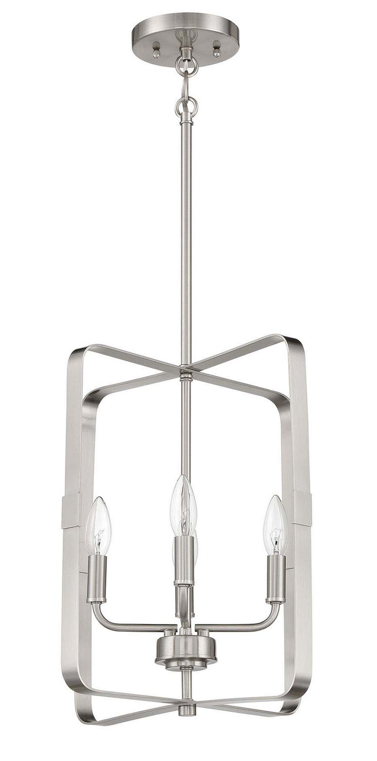 Craftmade 56034-BNK Four Light Foyer Pendant, Brushed Polished Nickel