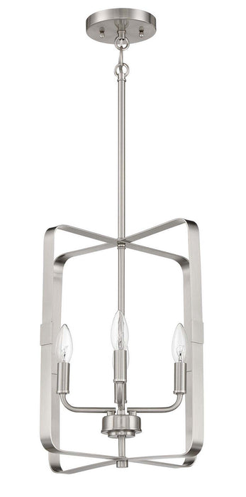 Craftmade 56034-BNK Four Light Foyer Pendant, Brushed Polished Nickel