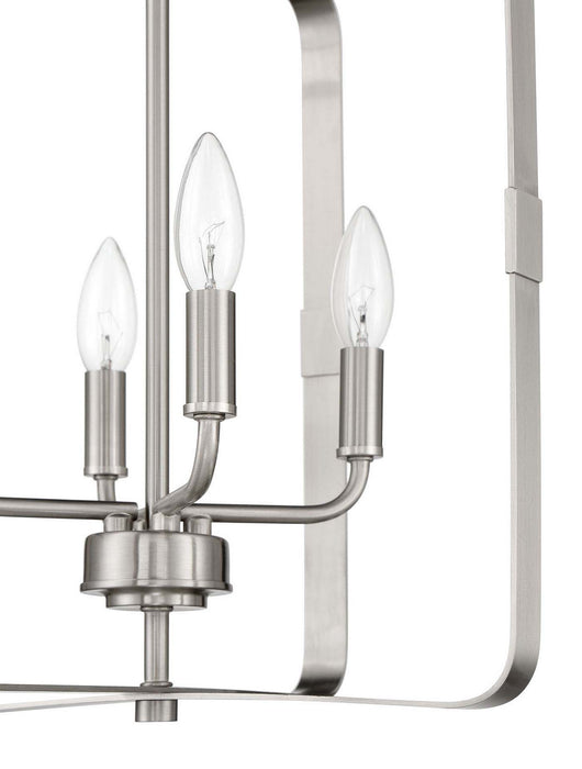 Craftmade 56034-BNK Four Light Foyer Pendant, Brushed Polished Nickel