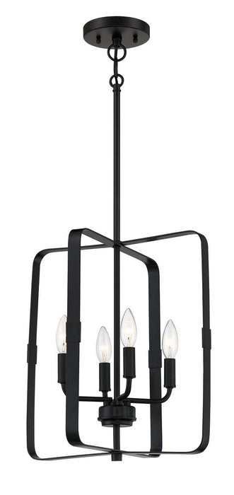 Craftmade 56034-FB Four Light Foyer Pendant, Flat Black