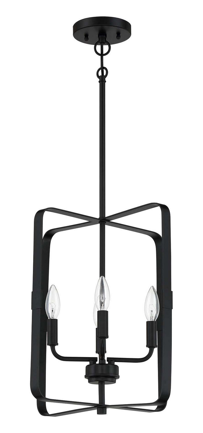 Craftmade 56034-FB Four Light Foyer Pendant, Flat Black