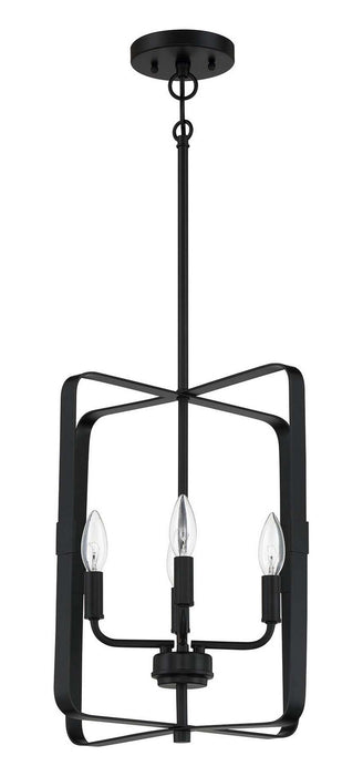 Craftmade 56034-FB Four Light Foyer Pendant, Flat Black