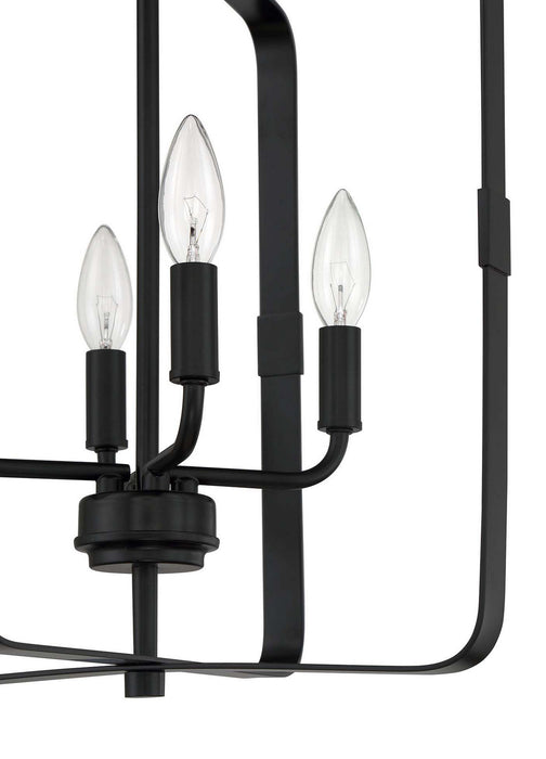 Craftmade 56034-FB Four Light Foyer Pendant, Flat Black