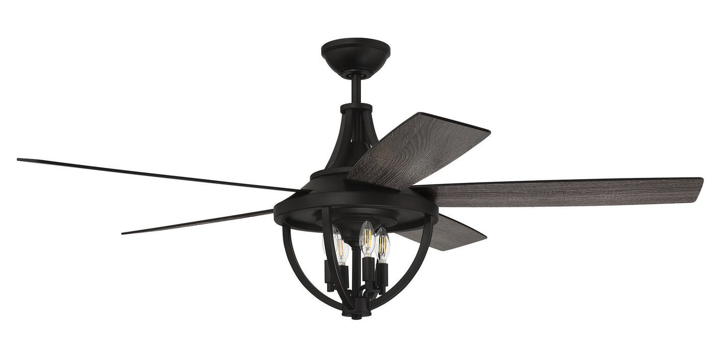 Craftmade NSH56FB5 56"Ceiling Fan, Flat Black
