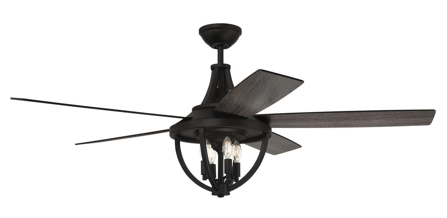 Craftmade NSH56FB5 56"Ceiling Fan, Flat Black