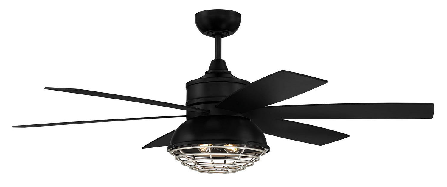 Craftmade RGD52FBPN6 52"Ceiling Fan, Flat Black / Painted Nickel
