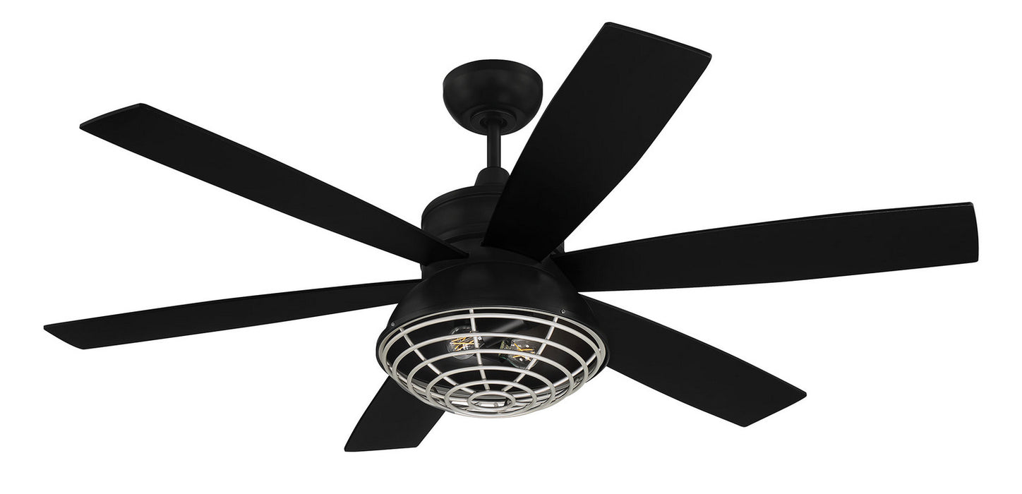 Craftmade RGD52FBPN6 52"Ceiling Fan, Flat Black / Painted Nickel