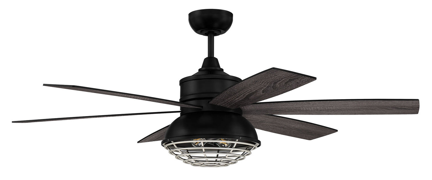 Craftmade RGD52FBPN6 52"Ceiling Fan, Flat Black / Painted Nickel