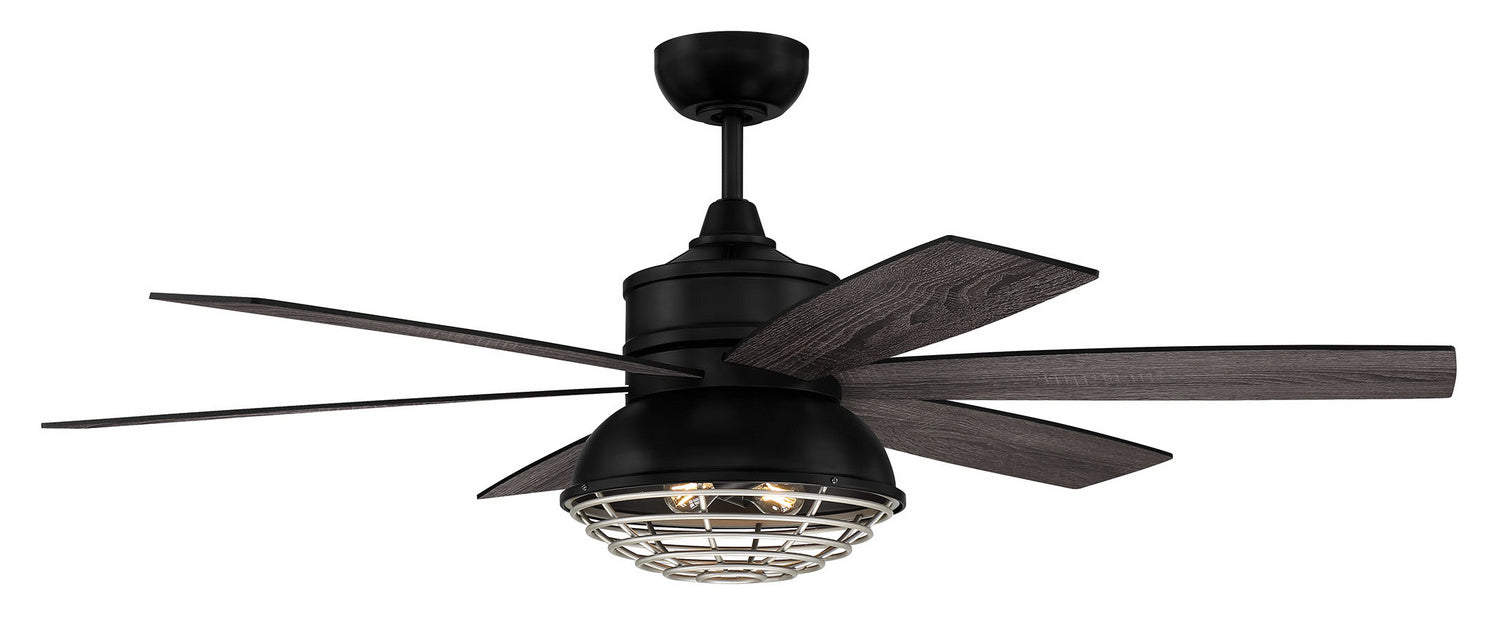 Craftmade RGD52FBPN6 52"Ceiling Fan, Flat Black / Painted Nickel