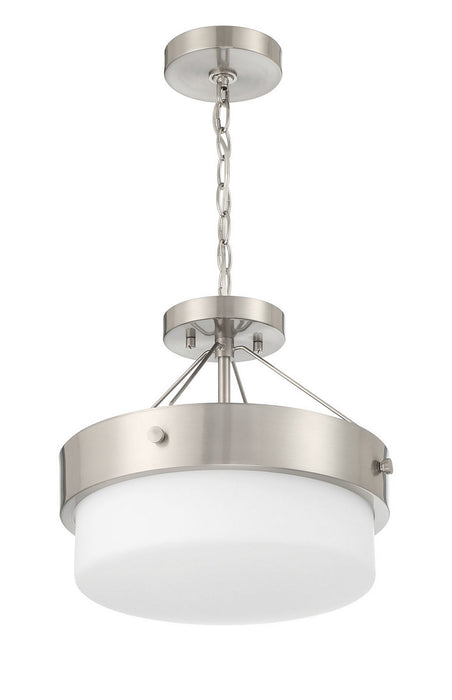 Craftmade XS3213-BNK Two Light Flushmount, Brushed Polished Nickel