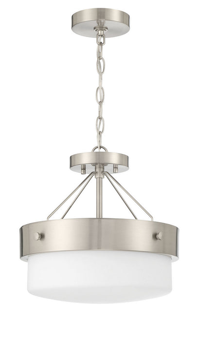 Craftmade XS3213-BNK Two Light Flushmount, Brushed Polished Nickel