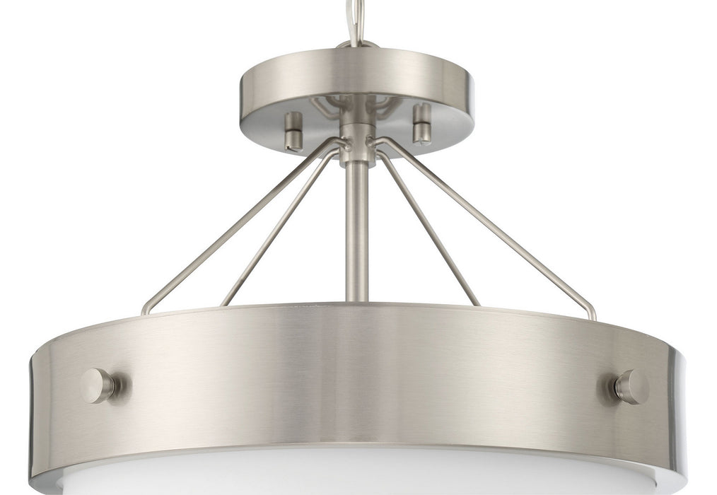 Craftmade XS3213-BNK Two Light Flushmount, Brushed Polished Nickel