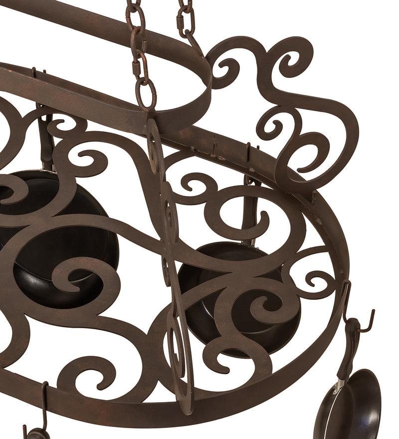 Meyda Tiffany 223346 38"Pot Rack, Copper Rust