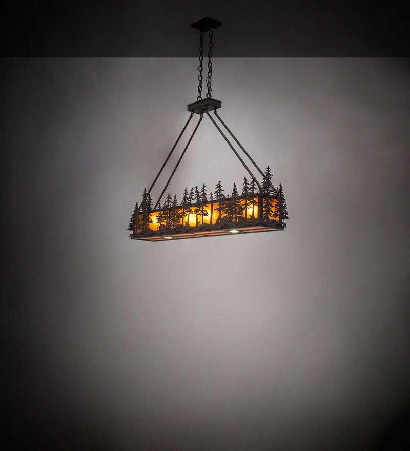 Meyda Tiffany 244077 Four Light Pendant, Oil Rubbed Bronze