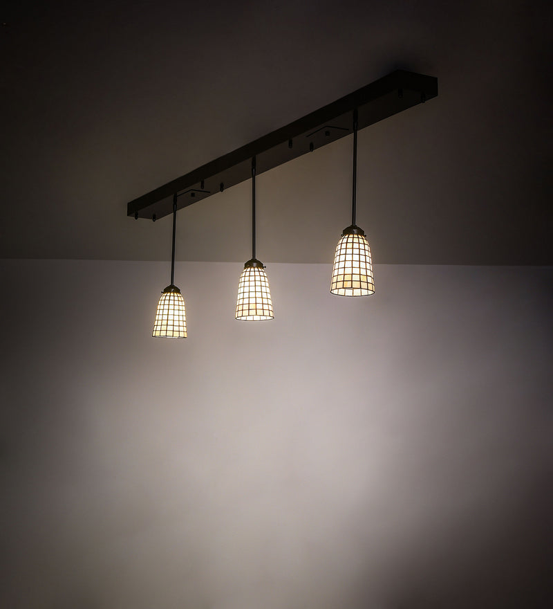 Meyda Tiffany 244163 Three Light Island Pendant, Exterior Oil Rubbed Bronze