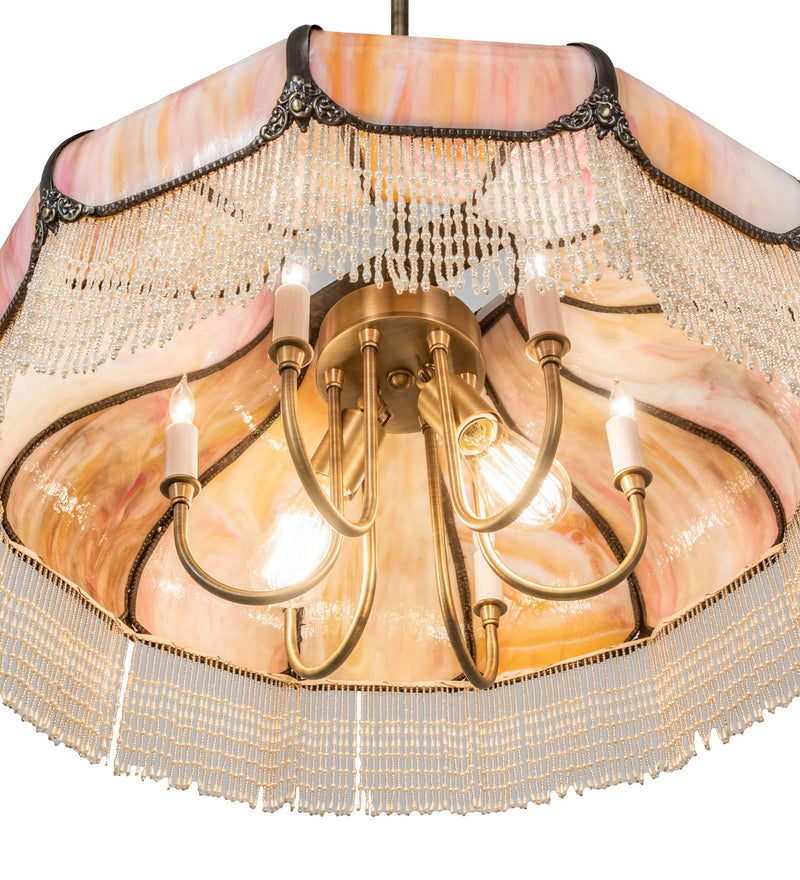 Meyda Tiffany 244584 11 Light Pendant, Antique Brass