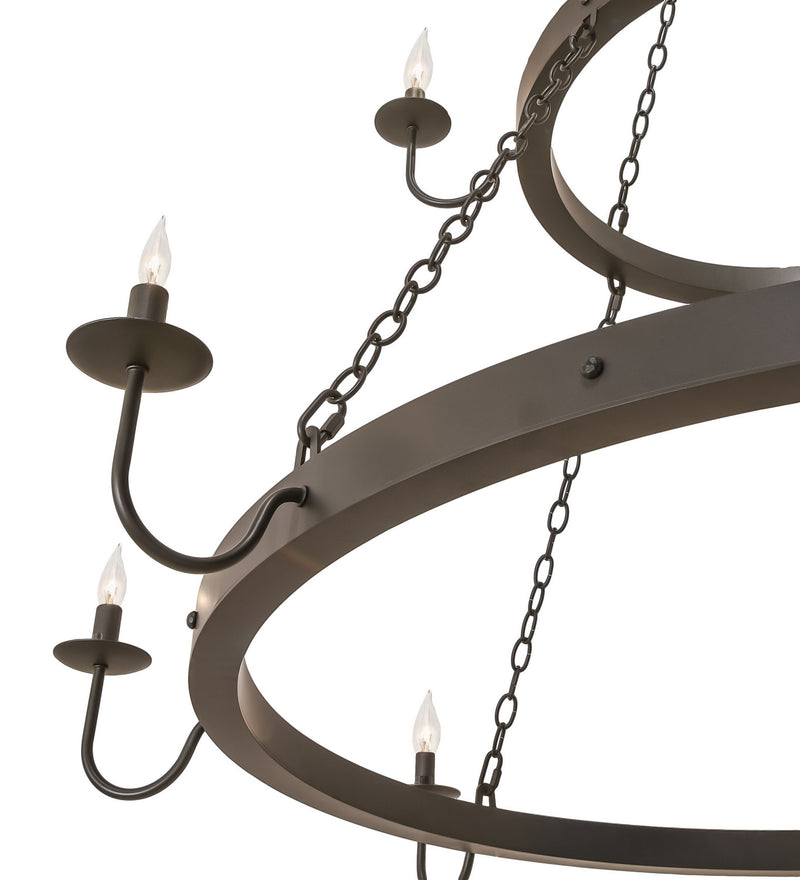 Meyda Tiffany 244690 12 Light Chandelier, Solar Black