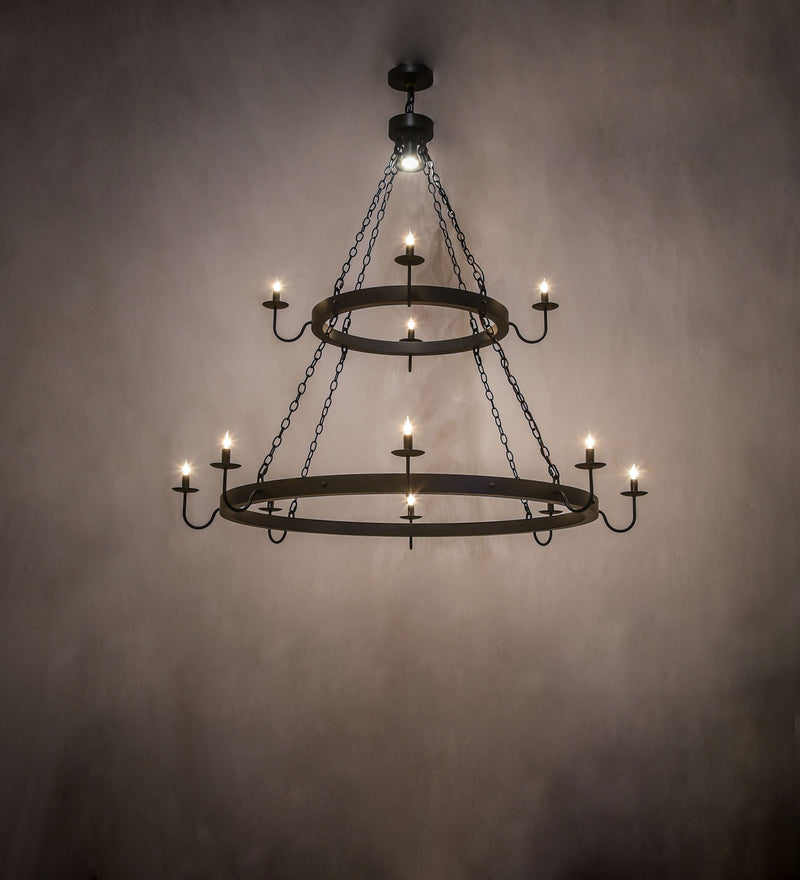 Meyda Tiffany 244690 12 Light Chandelier, Solar Black