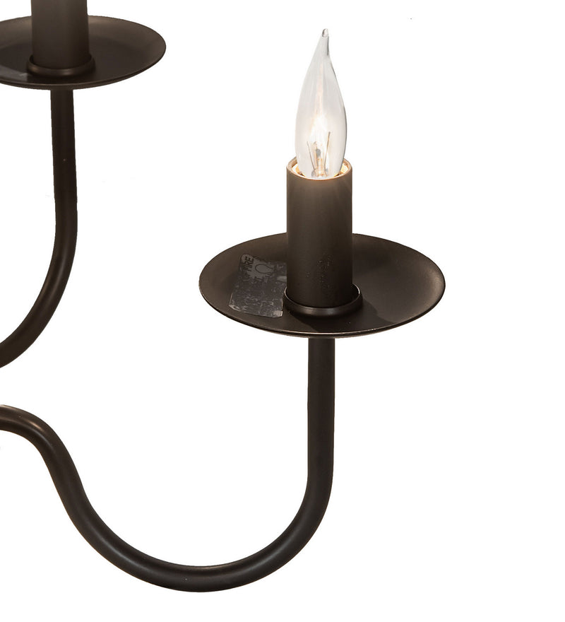 Meyda Tiffany 244691 Six Light Chandelier, Solar Black
