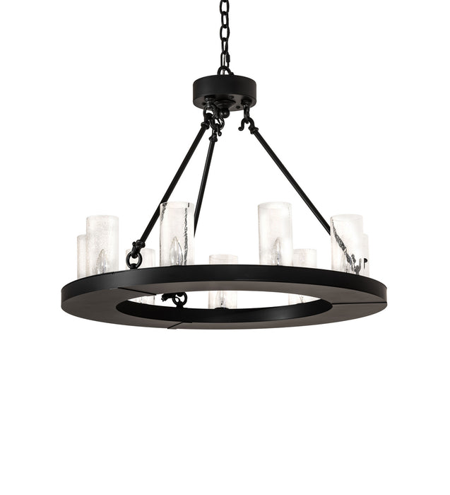 Meyda Tiffany 245878 Nine Light Chandelier, Blackwash