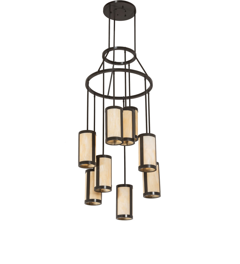Meyda Tiffany 246501 Nine Light Chandelier, Timeless Bronze