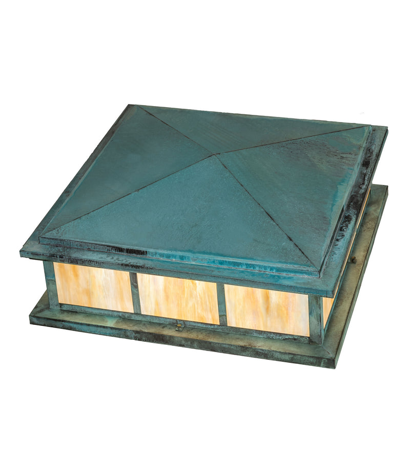 Meyda Tiffany 246897 Four Light Pier Mount, Craftsman Verdigris