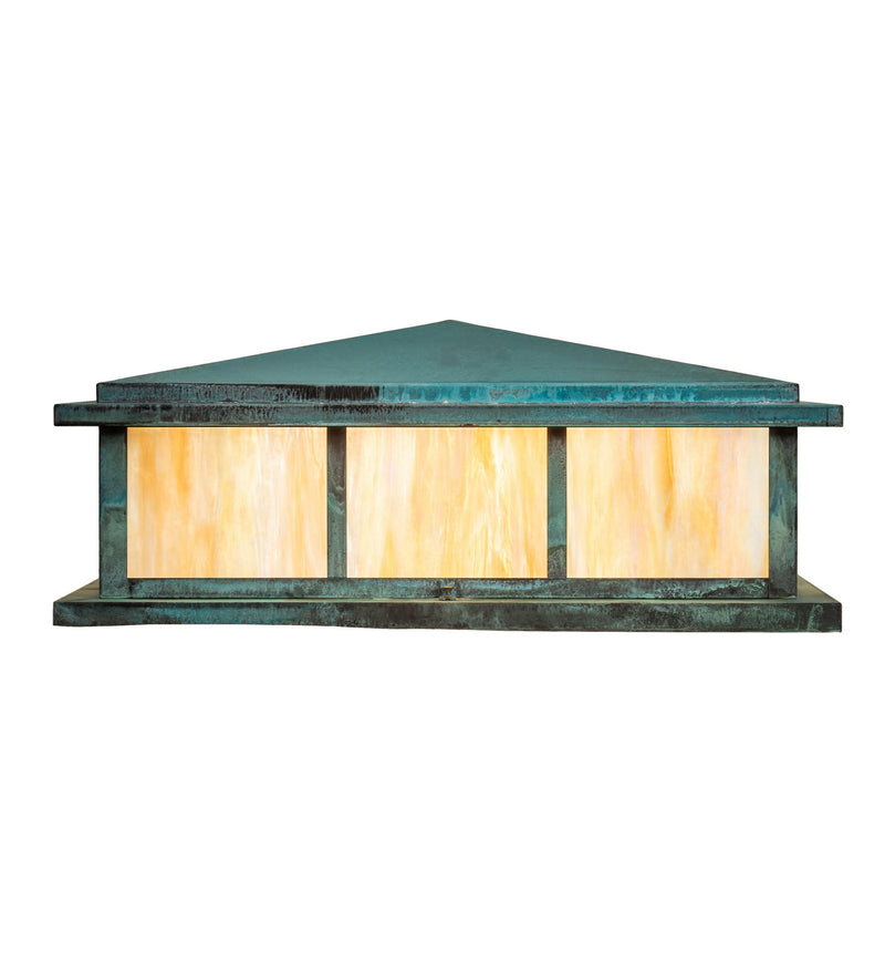 Meyda Tiffany 246897 Four Light Pier Mount, Craftsman Verdigris
