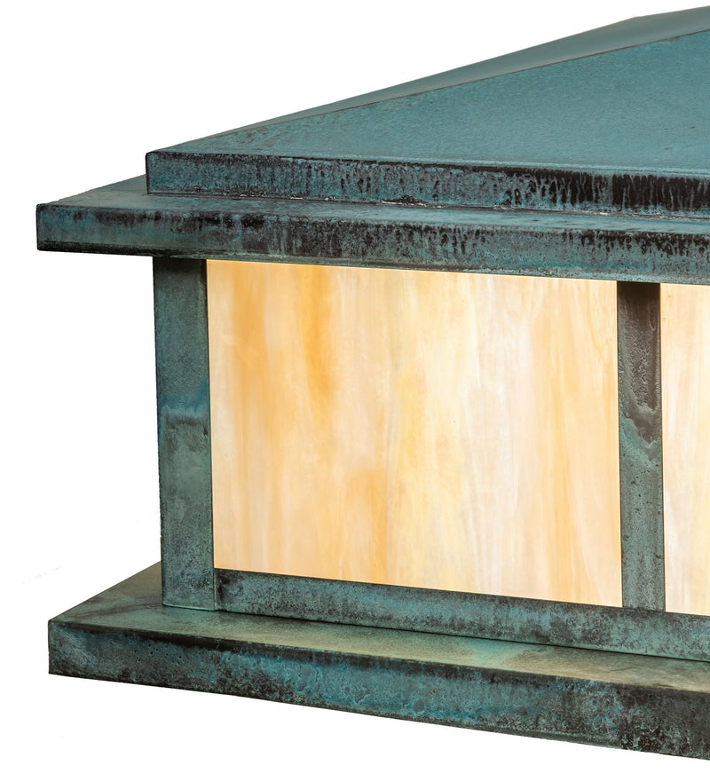Meyda Tiffany 246897 Four Light Pier Mount, Craftsman Verdigris