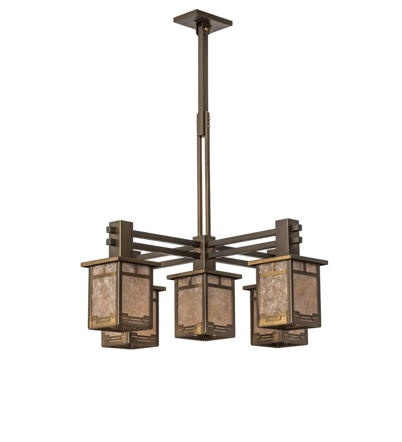 Meyda Tiffany 247250 Five Light Chandelier, Antique Copper