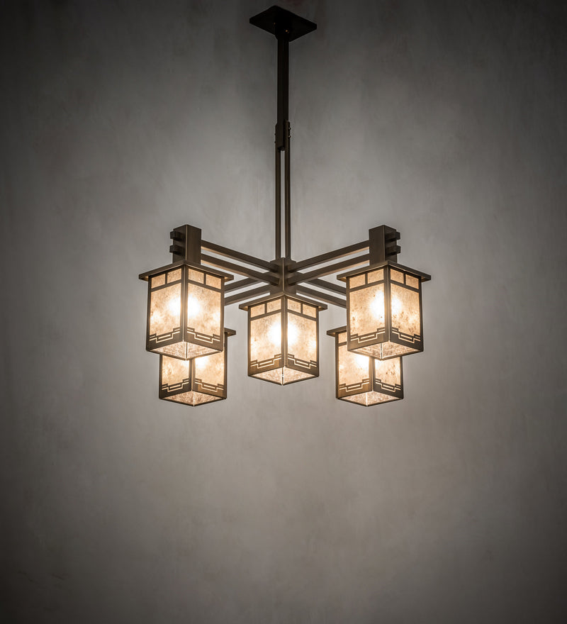 Meyda Tiffany 247250 Five Light Chandelier, Antique Copper