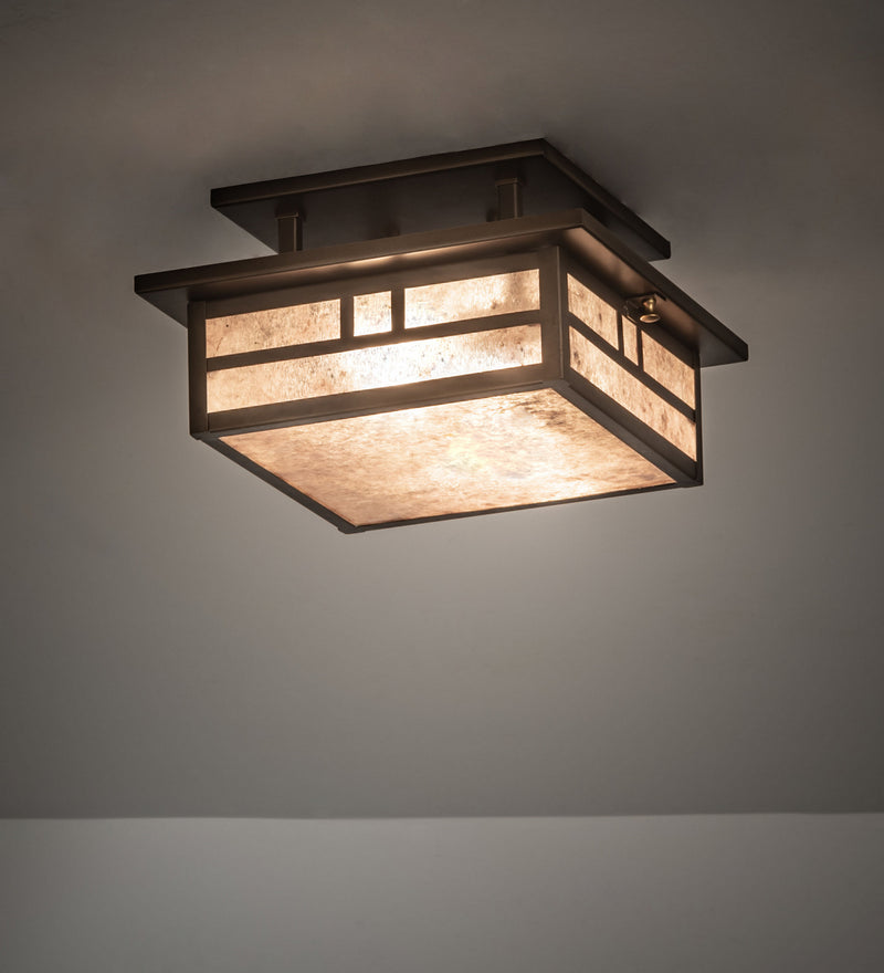 Meyda Tiffany 247251 Two Light Flushmount, Antique Copper