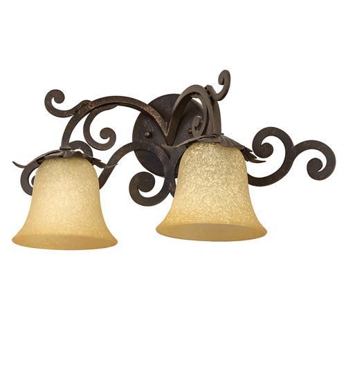 Meyda Tiffany 247362 Two Light Wall Sconce, Gilded Tobacco