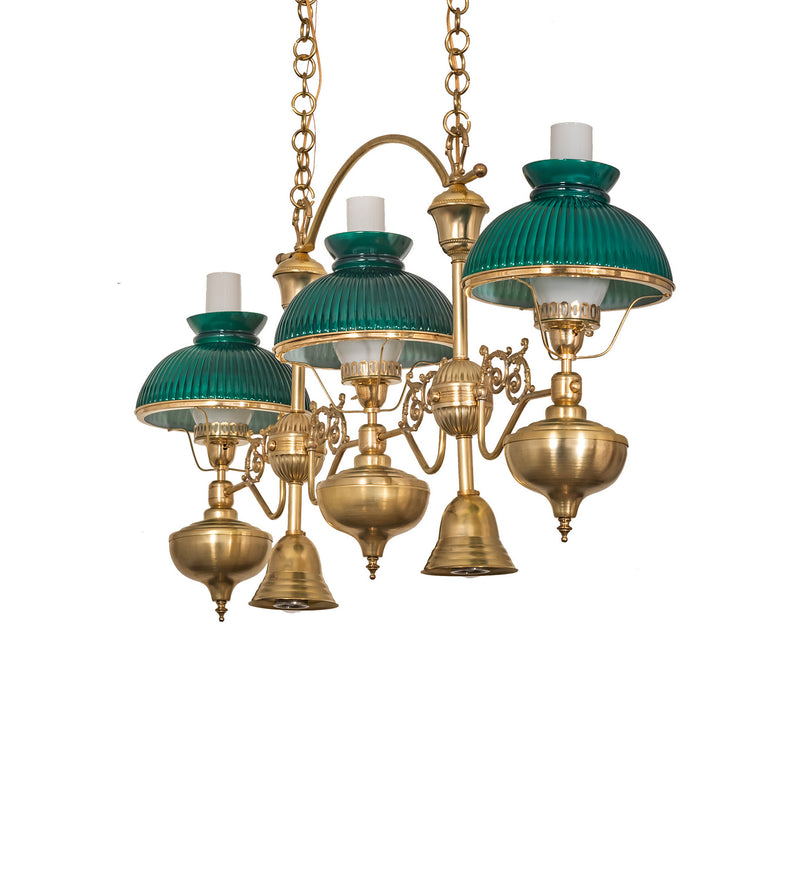 Meyda Tiffany 247597 Five Light Island Pendant, Raw Brass