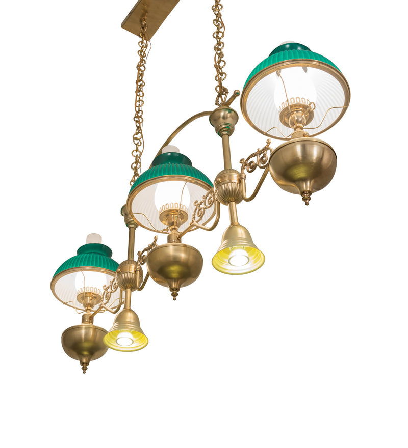 Meyda Tiffany 247597 Five Light Island Pendant, Raw Brass